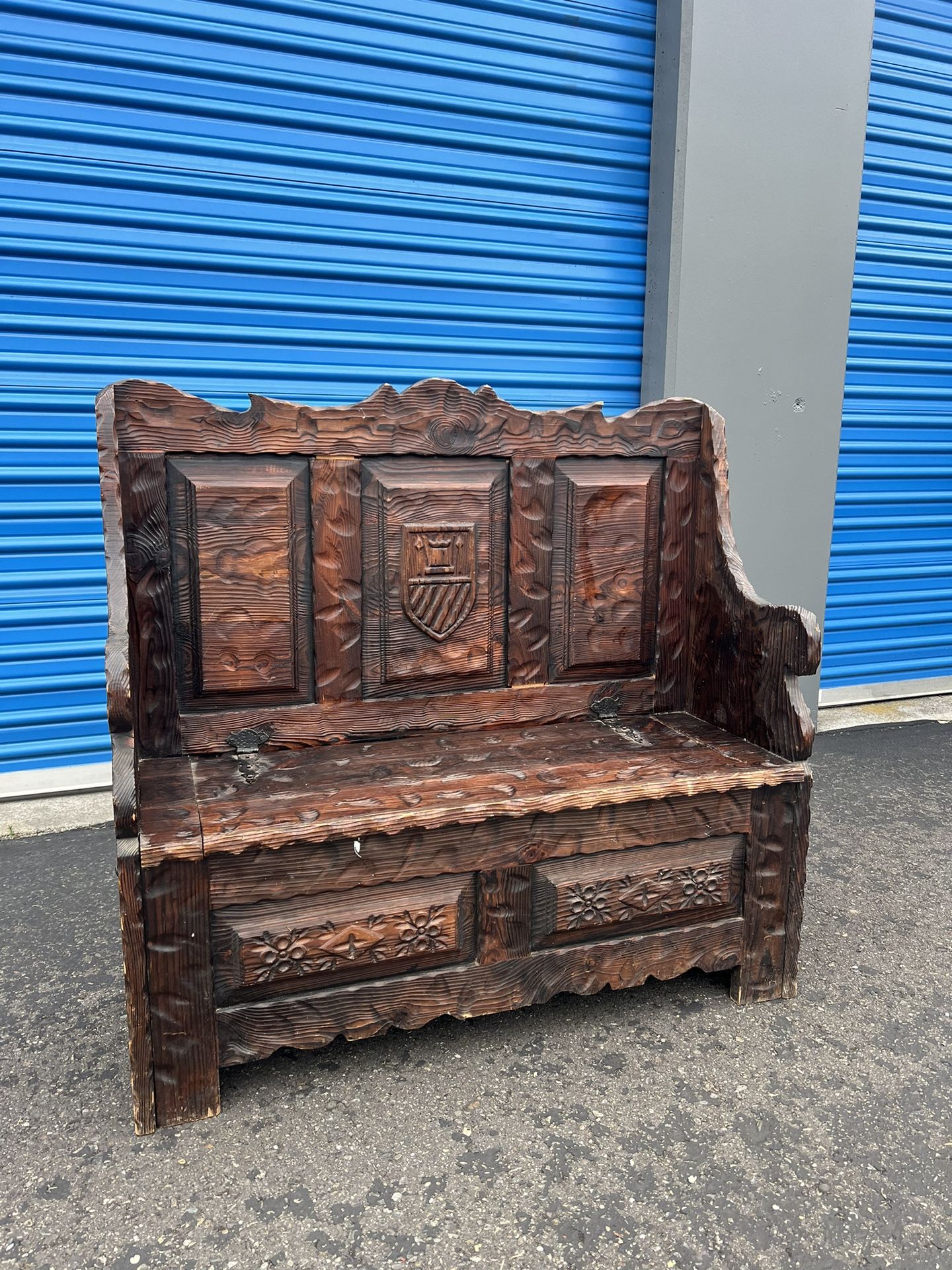 Antique Carved Bench