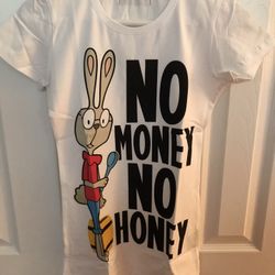 Designer T-Shirt  “No Money No Honey “New With Tags  Original Packaging 