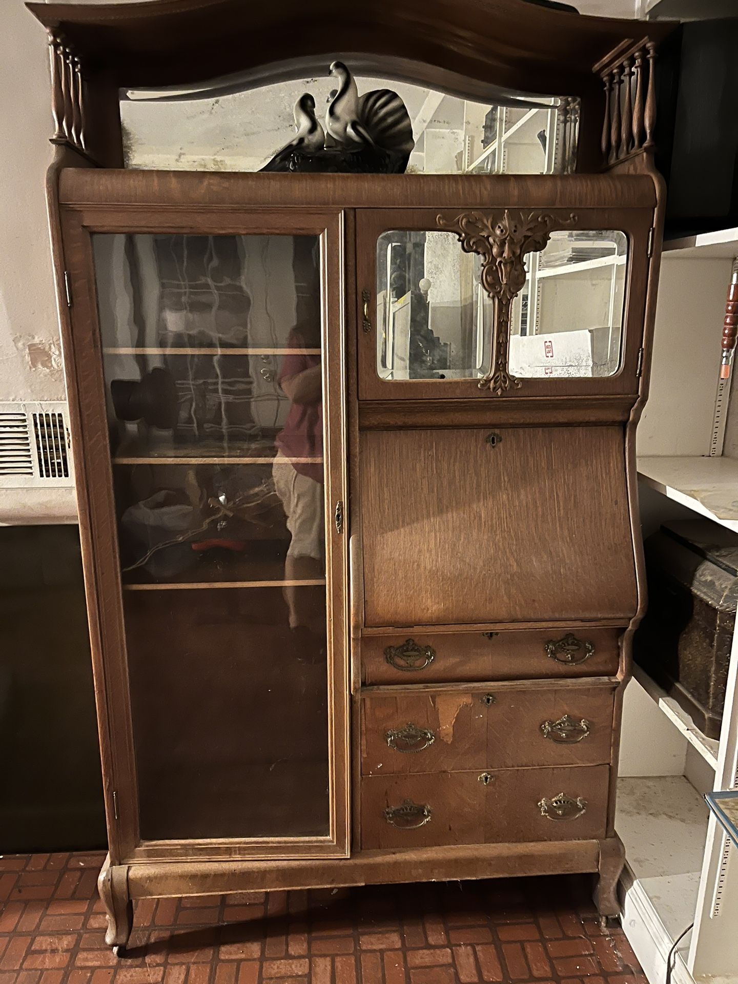 Antique Tall Secretary Desk
