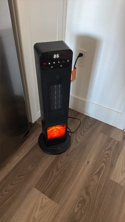 Digital Ceramic Tower Space Heater with Flame Effect - Like New