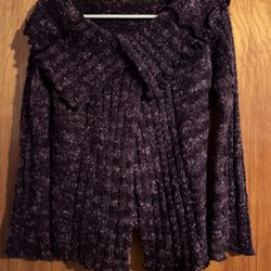 Purple Knit Cardigan size medium 