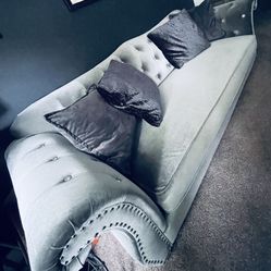 Grey Suede Couch