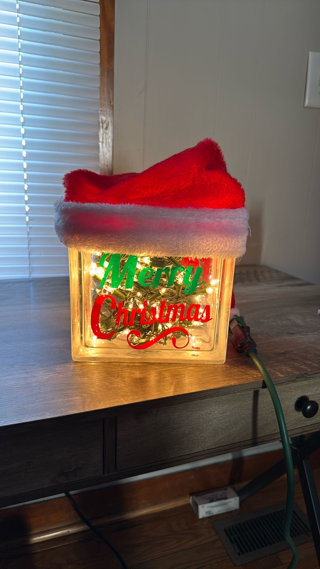 Christmas Glass Block 