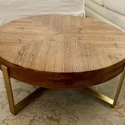 Round Coffee Table With Brass Legs