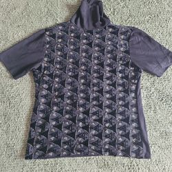 Vintage turtle neck mesh top