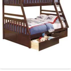 Twin and full size bunk bed