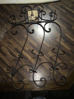 Metal Wine & Wine Glass Wall Rack