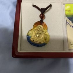 Gold Buddha Pendant