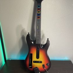 Nintendo Wii Guitar Hero World Tour Sunburst Guitar Red Octane - Tested & Works