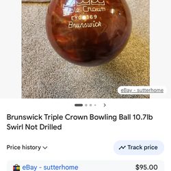 Bowling ball 10.7 lbs Brunswick