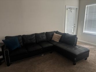 Black sectional couch