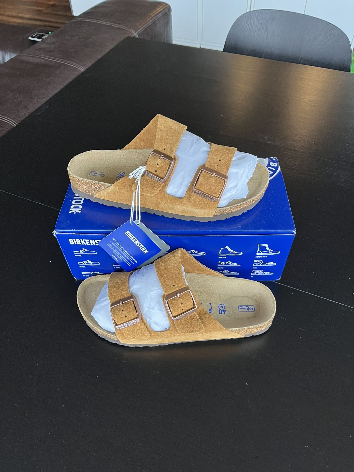 Birkenstocks Arizona Mink/Brown Sandles Size 40/Men 7/Women 9