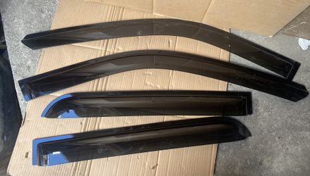 Dodge Ram Crewcab Side Window Air Deflectors 09 to 18 Factory Oem New
