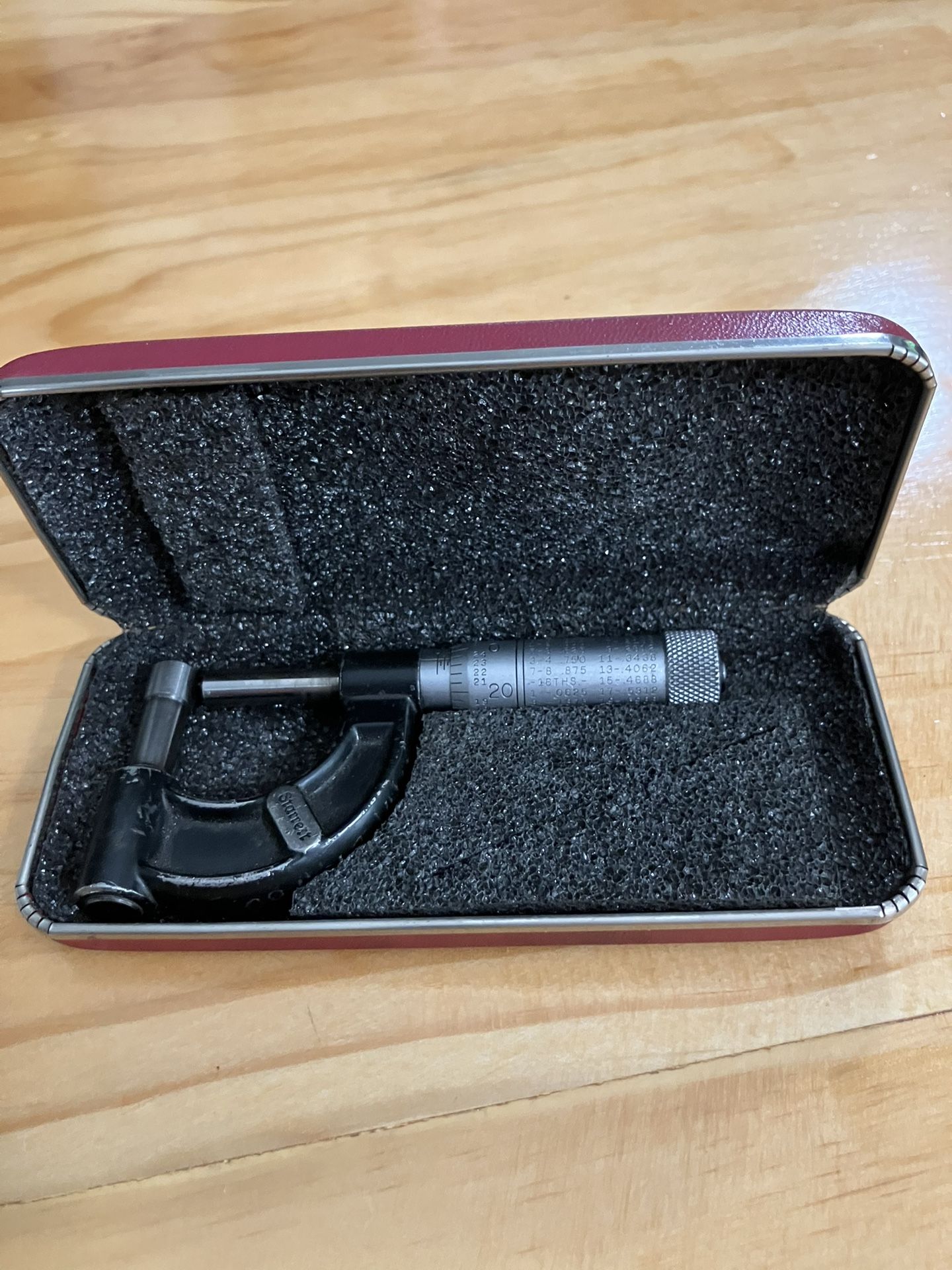 Starrett No. 569 Tube Micrometer Vintage Tool With Case