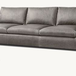 Restoration hardware Leather Modena Couch 