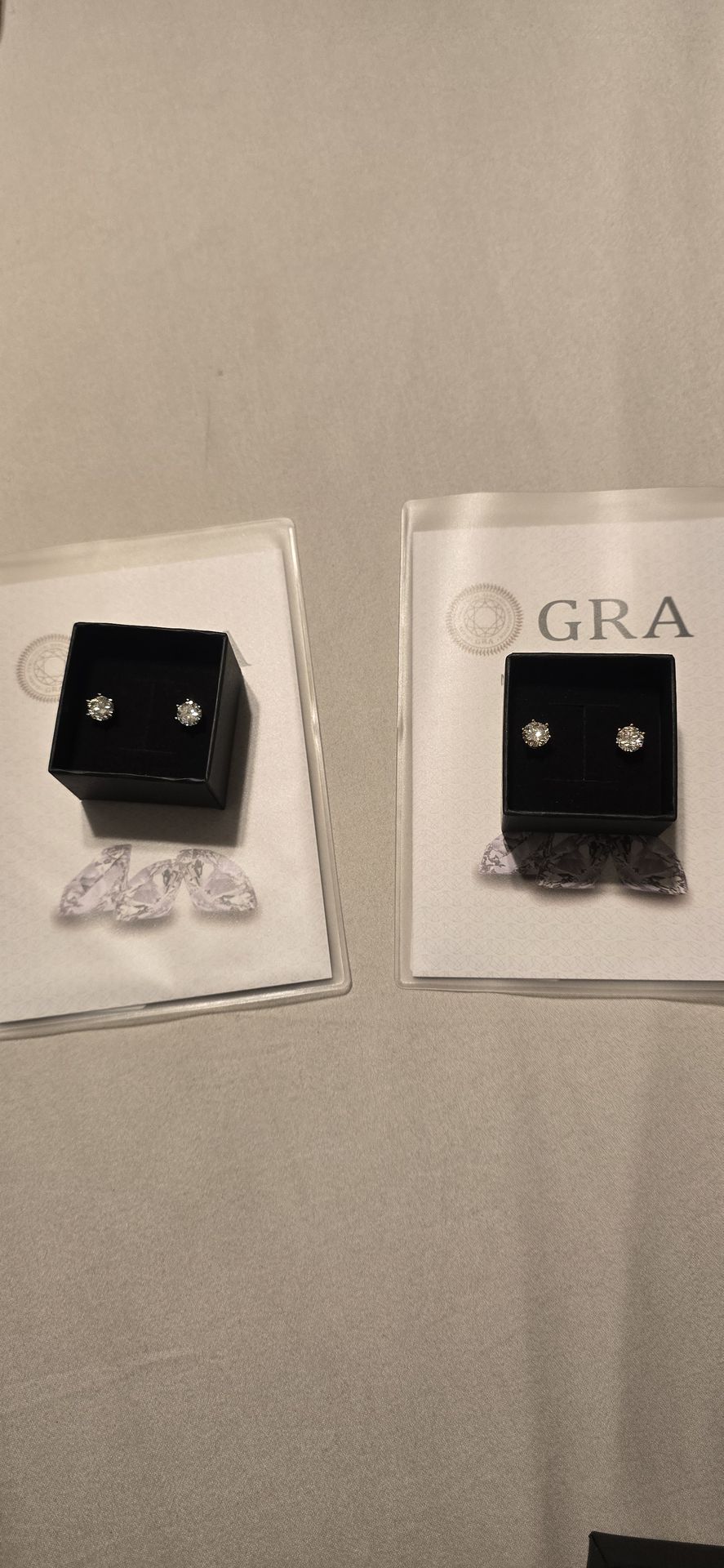 1ct lab grown dimond earings