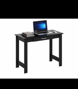 Writing Desk For Residential Use With DrawerBlack, Blackwood, Large