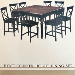 Great Counter Height Table + 8 Chairs 