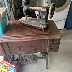 Antique Sewing Machine AND Table. $200 For BOTH