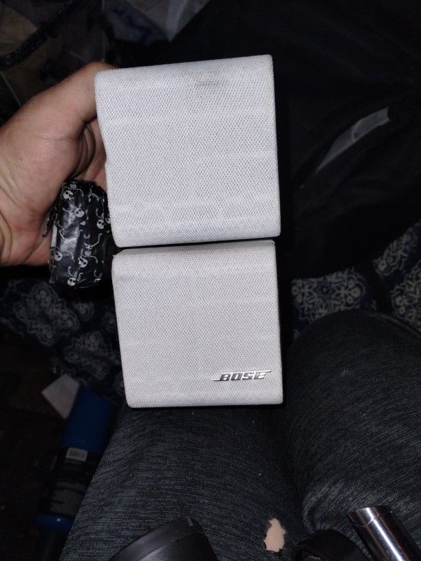 Pair Of Jewel White Bose Cube Stack Speakers!