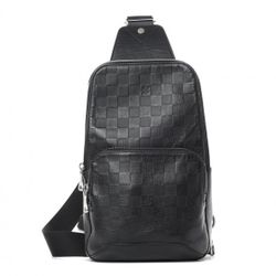 Men Louis Vuitton Damier Infini Avenue Sling Bag Onyx Black