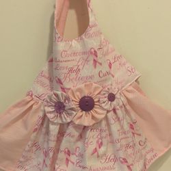 Handmade Breast Awareness Dog Dress 