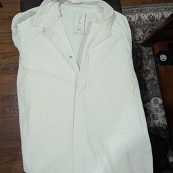 Nike Men’s 24.7 Dri-FIT Perfect Stretch Light White HQ6958-133 Button Shirt L