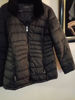 Black Calvin Klein small puffer jacket
