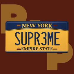 Supreme License Plate