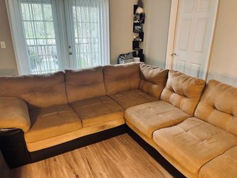 Large, Brown Sectional