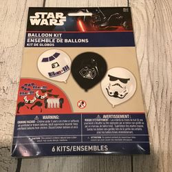 Star Wars Balloon Kit 6 Kits Darth Vader, R2D2 , Stormtrooper -NEW