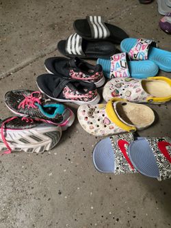 Lot of preowned shoes/sandals size 1y & bigger