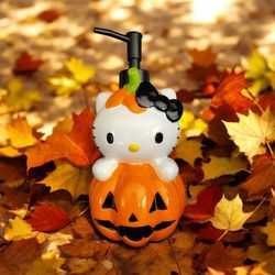 Hello Kitty Halloween Orange Pumpkin Soap Lotion Pump Dispenser NEW
