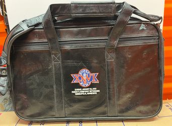 Vintage 1992 Super Bowl XXVI Briefcase Bag Metrodome Minneapolis NFL Travel Case