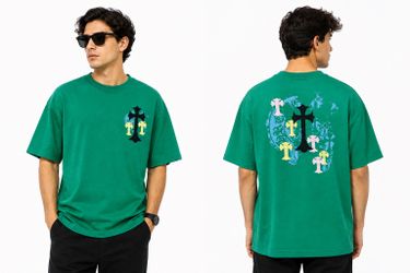 Drop shoulder tshirt  chrome