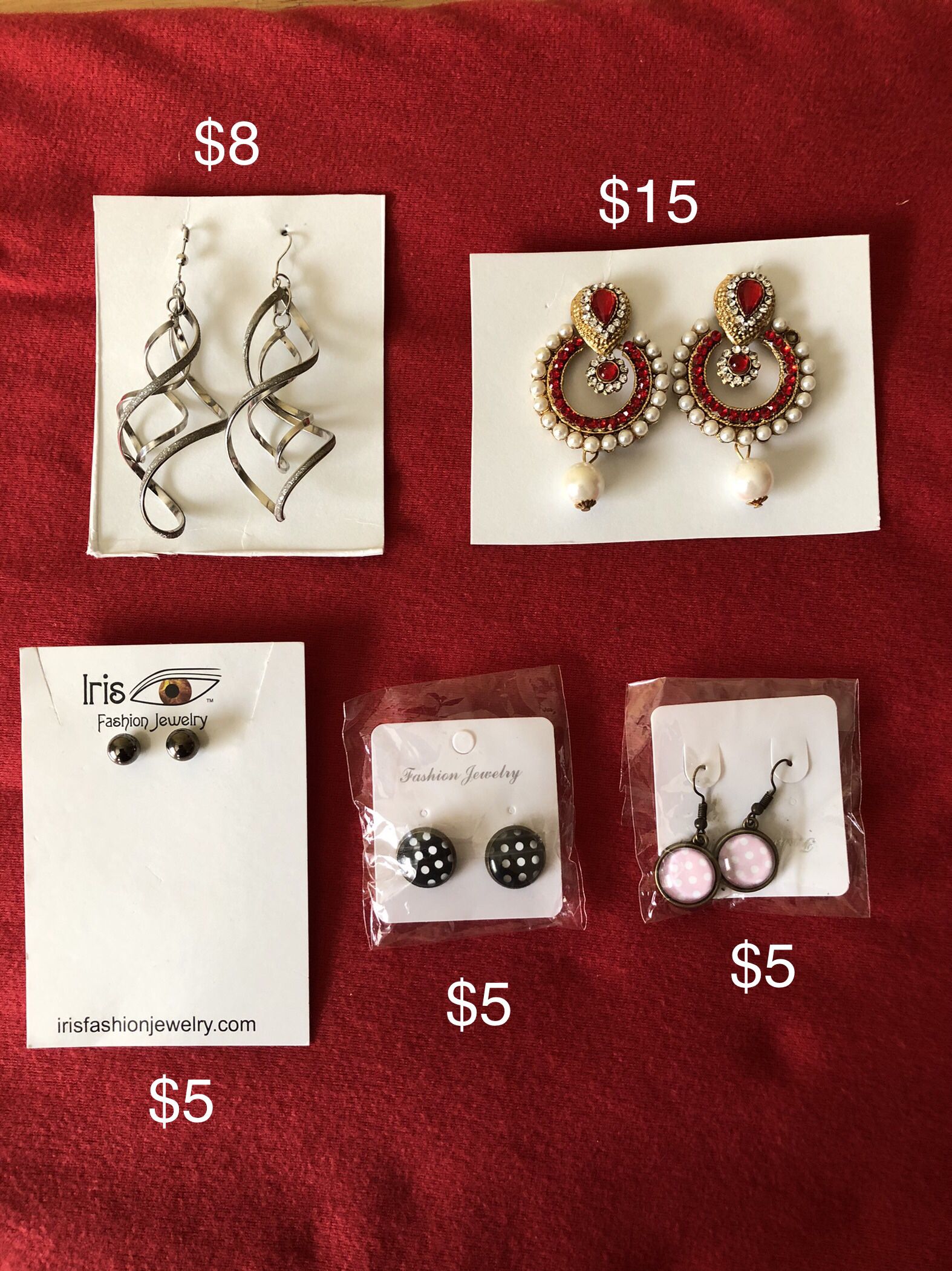 Earrings Priced Individually 