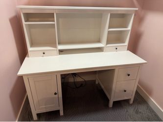 Ikea Hemnes White desk with hutch