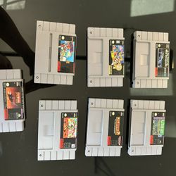 Super Nintendo Game Cartridges