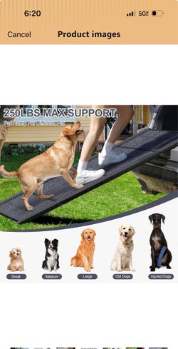 Folding Pet Dog Ramp 250 LBS Capacity