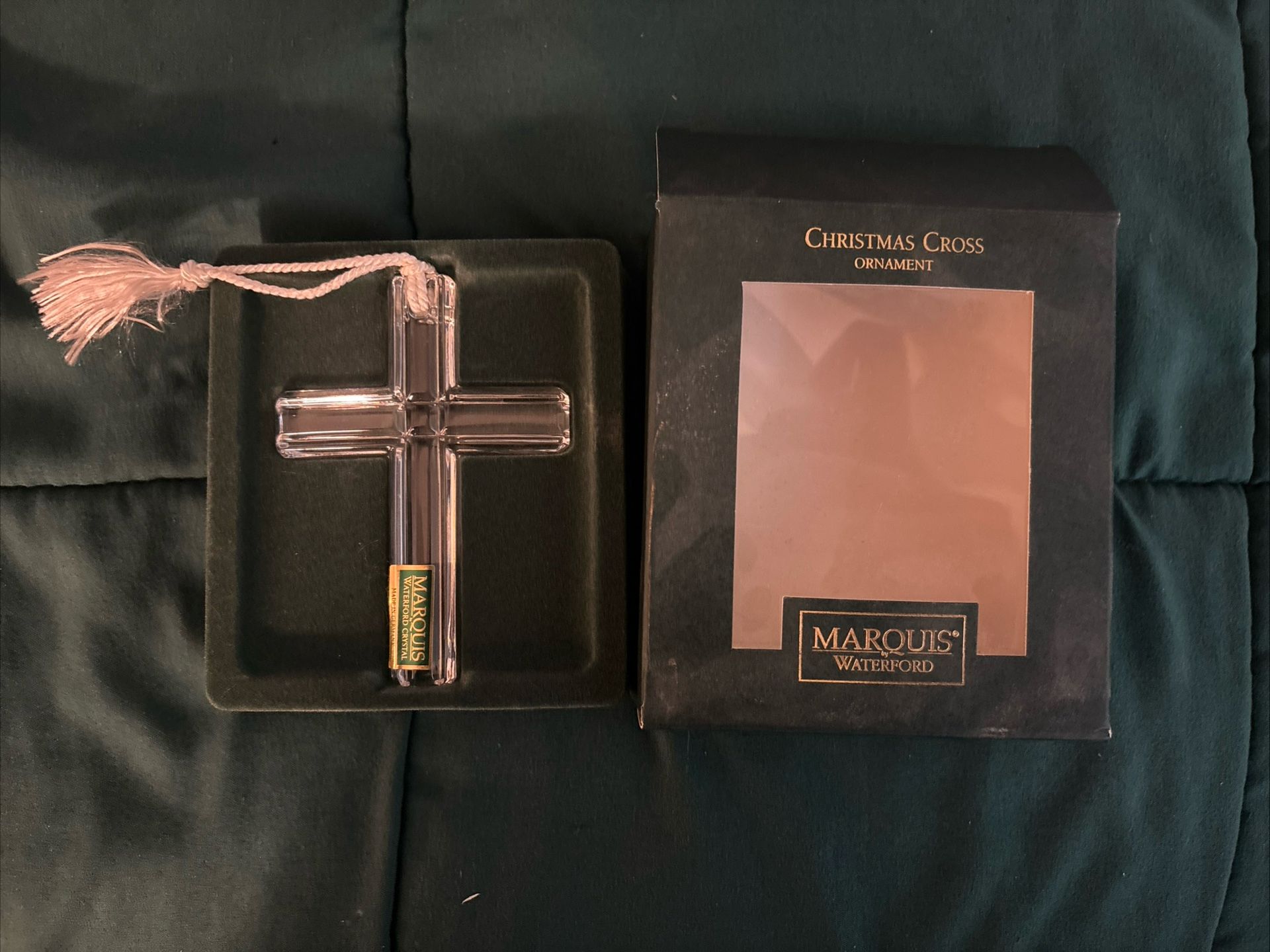 Waterford Marquis Christmas Ornament Crystal Cross IOB