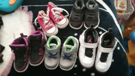 Kids brand shoes white Jordan's s9gray green Nikes s6c purple s7c blk nikes7c red converse s4c mess for prices