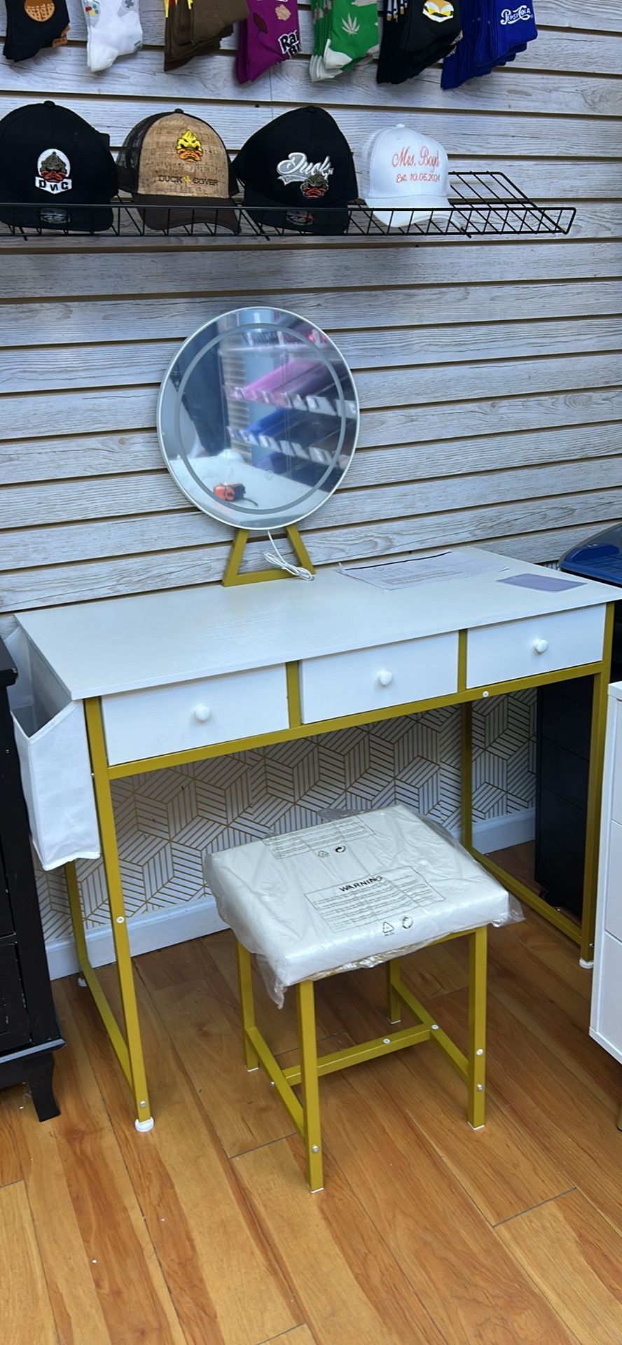 White And Gold Vanity