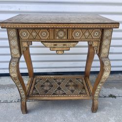 Middle East or Moroccan Inlaid Console Table