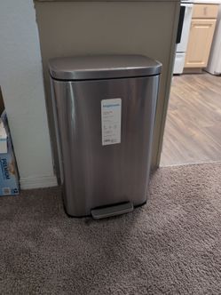 Stainless steel kitchen trash bin