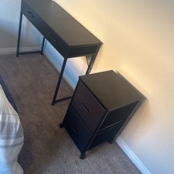 Desk And Filing Cabinet