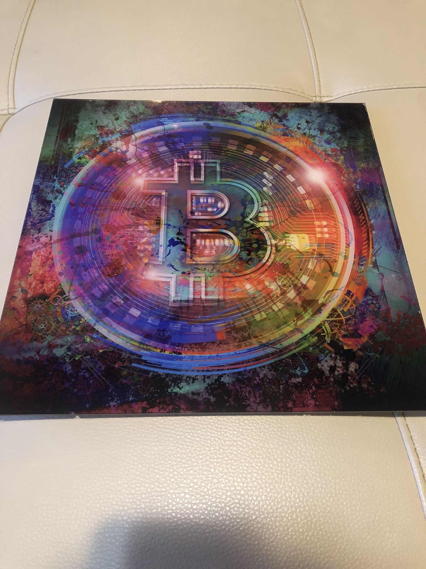 Colorful Crypto Bitcoin Wall Art
