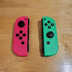 Nintendo Switch Joycon Controllers (Green & Pink) for Parts or Repair 