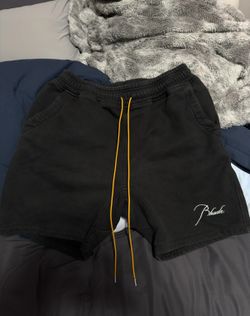 Rhude script logo sweat shorts