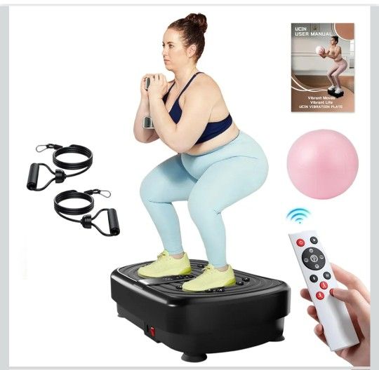 UCIN Vibration Plate Exercise Machine, Vibration Plate for Lymphatic Drainage, 330 Lbs Capacity Vibrating Plate for Weight Loss Home Fitness with Resi