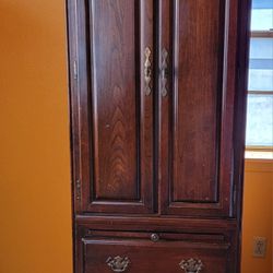 Vintage Antique Cabinet Dresser. Chest Credenza Hutch  Armoire Solid Cherry Wood